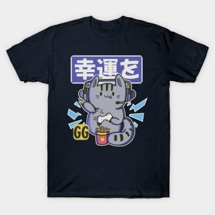 kawaii cat gamer T-Shirt